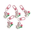 Rabbit-shaped D-ring bag charm keychain colorful connecting ring doll D-ring D-ring / 토끼모양 디링 가방고리 열쇠고리 컬러 연결고리 인형디링 D링