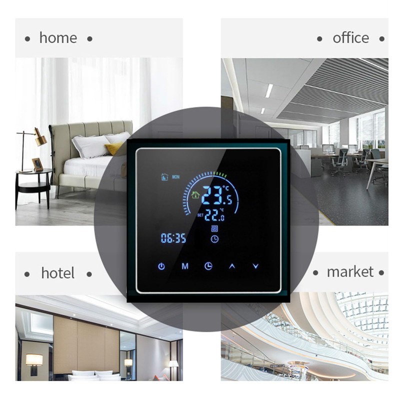 Smart Thermostat, LCD Touch Screen Programmable Digital Thermostat for Electric