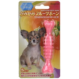 Super Cat DM-443 Bite Fruit Bone, Strawberry, Hard Type, S