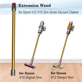 Cleptorize Replacement Extension Wand for Dyson V12 Slim Vacuum Cleaner, Quick Release Tube Attachment for Dyson V10 Digital Series, 29 in - GOLD
