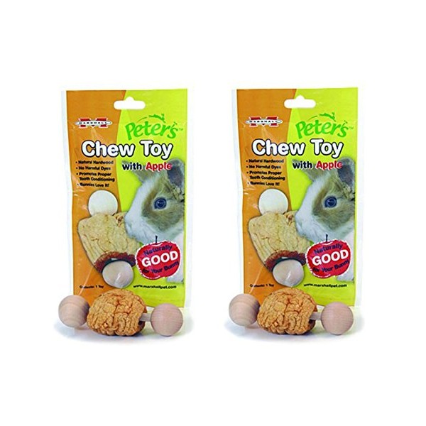 Peter's Chew Toy for Rabbits and Small Animals, Apple (2 Pack)
