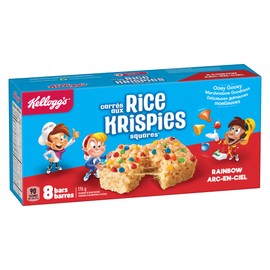 Kellogg's Rice Krispies Square Bars, Rainbow, 8 Rainbowcereal Bars 176 Gram