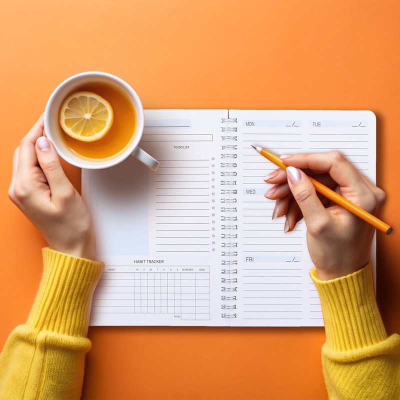 PATIKIL Weekly Goals Notebook, A5 8.3 x 5.7 Inches 52