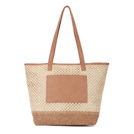 LHHMZ Women Straw Tote Bag Straw Shoulder Bag Large Summer Beach Bag Woven Tote Travel Beach Tote Bag