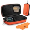 Large Double Eyeglasses Case, Shockproof Hard EVA Shell Dual Sunglasses