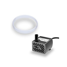 alizzy 3W 48GPH 2ft High Lift Ultra Quiet Mini Submersible Pump, Mini Water Pump with Tubing, Durable Small Fountain Pump, Plastics Adjustable Pump for Aquarium, Fish Tank, Pond, Hydroponics, Statuary