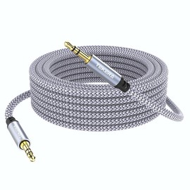 TEKERA 3.5mm Male to Male Aux Cable 1m, Nylon Braided Stereo Audio Cable for Car, Phone, Speaker, Headphones, Laptop, Home Theater – Hi-Fi Sound, Durable Jack to Jack Cord (3.3FT/1M)