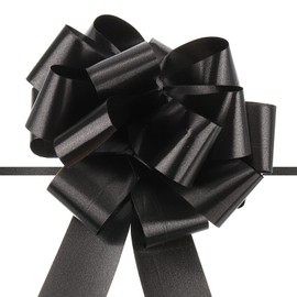sourcing map 20pcs 5 Inch Large Pull Bow Big Gift Wrapping Bows Ribbon Black for Wedding Car Baskets Presents Christmas Bow