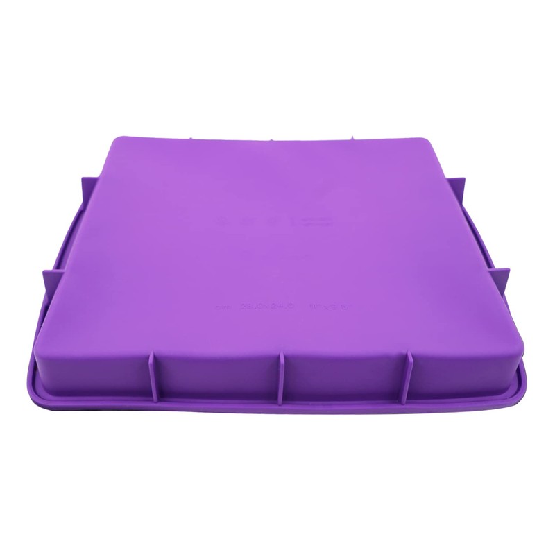 Lmaray 11 x 9.5 Inch Purple Silicone Baking Pan, Safe,
