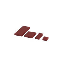 Q-Bricks Clamping Blocks Tiles | 4 Formats: 1x1 (250 Pieces), 1x2 (Pack of 250), 2x2 (250 Pieces) and 2x4 (250 Pieces) Nubs | Colour: Brown Red | 100% Compatible