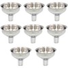 2Pcs Silver Small and Stainless Steel Funnel Suitable for Kinds