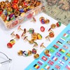 NUOBESTY 200 Pcs Assorted Country Flag Push Pins - Steel