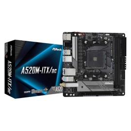 ASRock A520M-ITX/AC Supports 3rd Gen AMD AM4 Ryzen™ / Future AMD Ryzen™ Processors (3000 and 4000 Series Processors) Mini ITX Motherboard