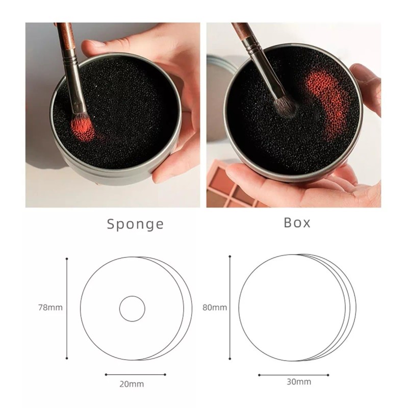 Universo en Linea Limpia Brochas En Seco Maquillaje Estuche Esponja