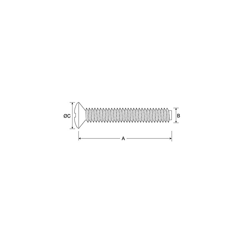 M3.5 (3.5mm x 40mm) Slotted Raised Countersunk Electrical Socket Screws