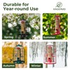 Kingsyard Caged Bird Feeder for Outdoor Hanging - Upgraded Metal