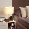 Briever USB Table Lamp, Multi-Functional Bedside Desk Lamp with 2