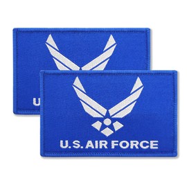 Overdecor US Air Force Wings Flag Patch Tactical Army Military Patches - Hook and Loop Fastener, 2 Pack