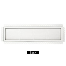 Zion Cold Air Return Vent Covers 4" x 10" Flush Mount Stainless Steel White Wall Register with Magnetic Closure
