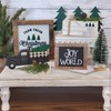 Hanobe Wooden Riser Decorative Tray: Farmhouse Wood Pedestal Display Stand
