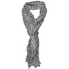 TigerTie Crashed Silk Scarf in Grey Dark Green Petrol Yellow