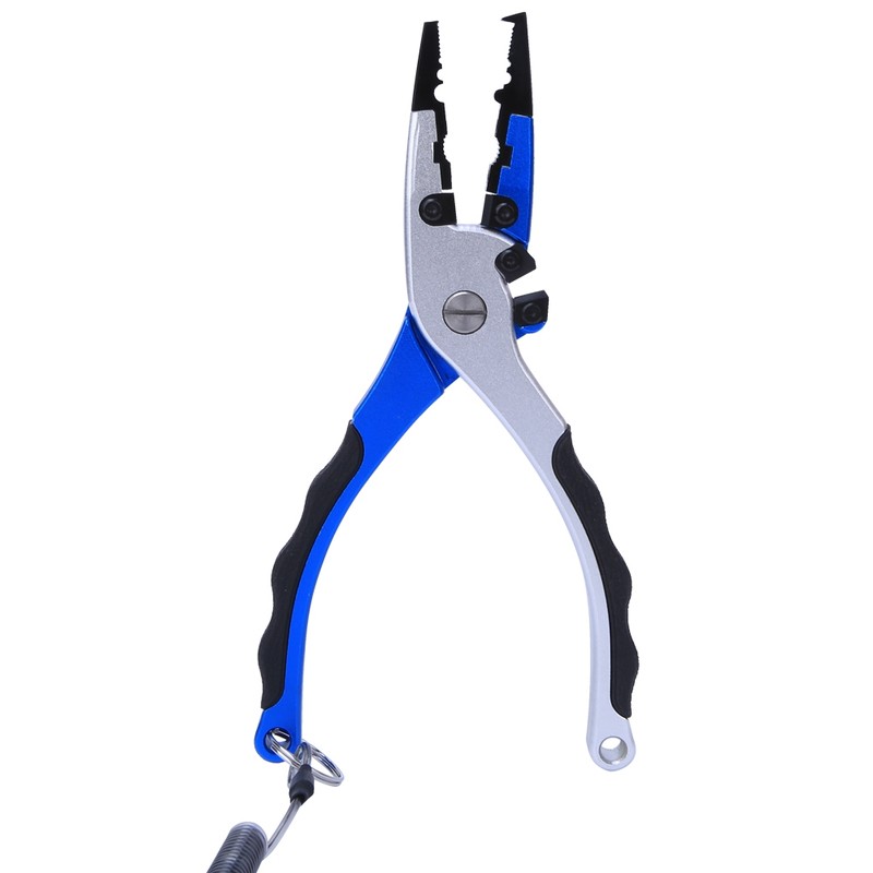 Aluminum Die Casting Fishing Cutting Pliers Non-slip Fishing Clamp Rubber