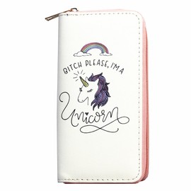 Timlee Cute Rainbow Unicorn Long Wallets Long Purse Cute White Unicorn Wallets For Girls Kids Christmas Gift (Unicorn)
