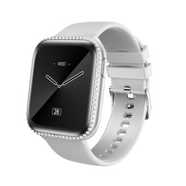 AIYAAIYA Smart Watch for Women, 1.75" AMOLED Fitness Tracker for Android iOS, Answer/Make Call with Heart Rate Sleep Monitor 130+ Sports Mode, IP68 Waterproof Smartwatch (Gray Band)