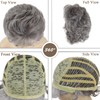 GNIMEGIL Short Grey Elderly Wigs Curly Wigs for White Women