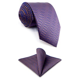 S&W SHLAX&WING Slim Men's Necktie, Pocket, Square, Skinny Tie Set, 2.4 inches (6 cm), Party, A57-ZH