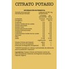 Citrato de Potasio Suplemento Alimenticio Ingredientes Naturales Vegano 120 Capsulas