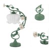 YIYIBYUS Table Lamp Flower Shaped Atmosphere Night Light Green LED