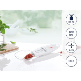 Soehnle Cooking Star Digital Kitchen Scale With 0.1 G Graduation And 500 g Load Capacity, Spoon Scale For The Smallest Quantities, Precision Scale For Spices