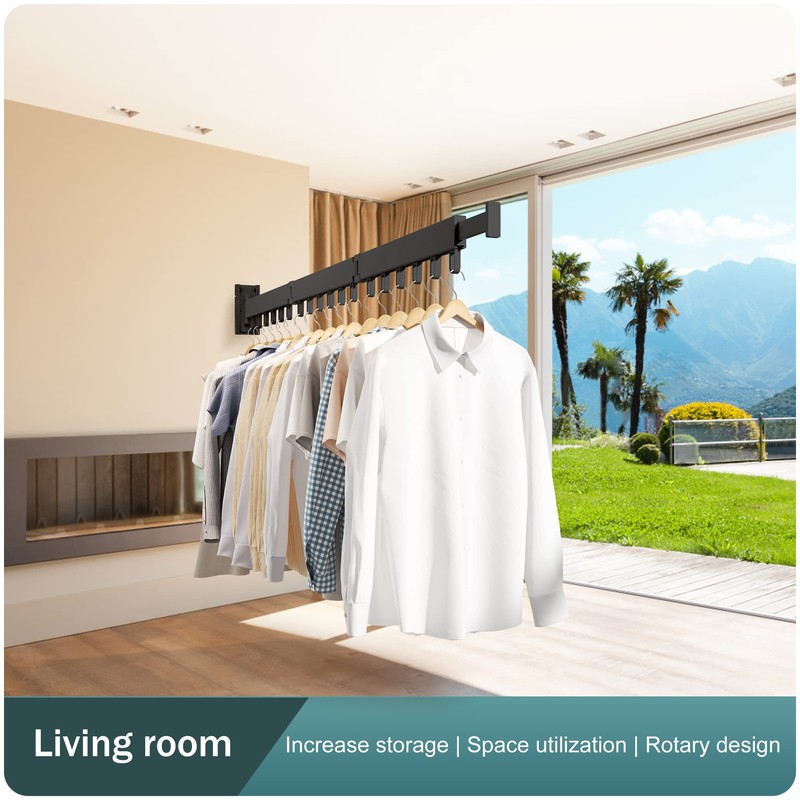 LIENAHU Clothes Drying Rack,Laundry Drying Rack,Clothes Rack Wall Mount,Wall Mounted