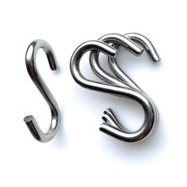 DaylyFav Heavy Duty S Hooks for Hanging Hammock Stand Chair, Porch Swing, 3.3 Inch 304 Stainless Steel