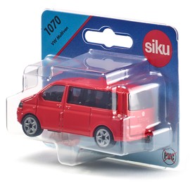 Siku Volkswagen Multivan - Red - Robust Leisure Vehicle with Hinged Tailgate - PVC-Free - Small Scale Toy - Sturdy Construction - SK-1070