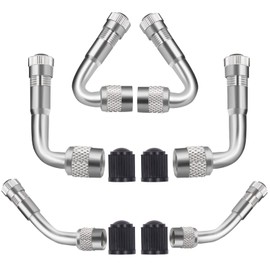 SAFELIFE Valve Stem Extenders 6 Pack, 45 Degree 90 Degree 135 Degree Metal Schrader Tire Valve Extension,Compatible for Dually Wheels Passenger Cars,RV,Stroller,Bicycles,Motorcycles and Trailers