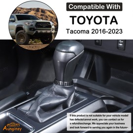 Aunginsy Gear Shift Knob Ring Cover Compatible with Toyota Tacoma 2016-2023 Center Console Gear Shift Head Trim Ring Gear Handle Down Gear Lever Decorative Protection Cover ABS Interior Accessories