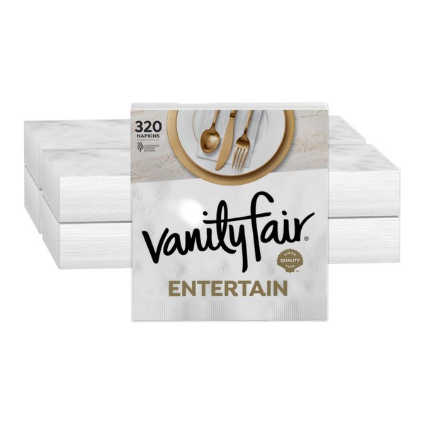 Vanity Fair Entertain Paper Napkins, 40 Count (Pack of 8),