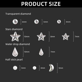 Face Gems Sparking Self Adhesive Face Jewels Rhinestone Stickers for Women Festival Accessories Makeup Glitter Hair Eye Body Crystal Sticker