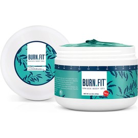 Burn Fit Body Gel, Lightweight Anti-Cellulite Workout Enhancer for Belly & Body, Non-Sticky Hot & Cold Gel for Pre and Post-Workout, Maximum Workout Performance
