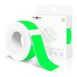 PARLAIM Label Maker Tape,14X50MM(1/2" X1 7/8") Thermal Label Stickers,Thermal self-Adhesive Label Compatible with D30 Label Maker,Thermal Label Paper for Home/Office/130pcs/Roll Fluorescent Green