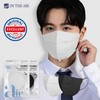 KF94 IndiAir 2D Bird Beak Type Mask, Large, Black/White, 50 Count Large Black, 50 Count