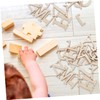 FELTECHELECTR Natural Wood Letters 2 Sets Educational Kindergarten Toy Die
