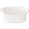 ABenkle Small White Basket, Soft Woven Storage Bins Baskets for