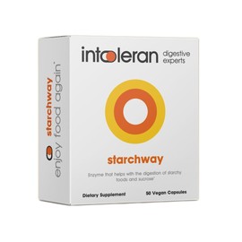 Intoleran Starchway Digestive Enzymes - 50 capsules | Supplement for Starch & Sucrose Intolerance | Helps Digest Sugars & Starchy Foods | Invertase & Gluco-Amylase Enzymes | Pure & Vegan | Low FODMAP
