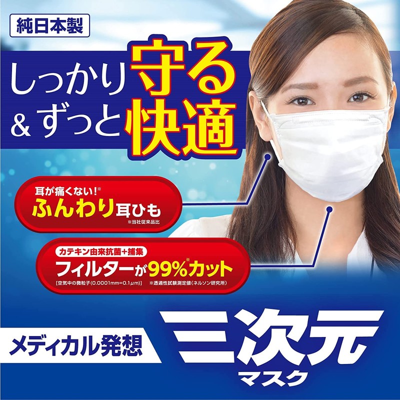 Kowa 3D Mask, Set of 10, Large Size, 7 Pieces,