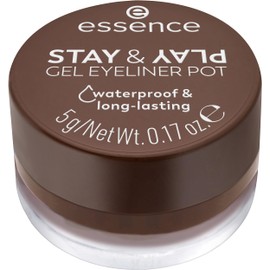 essence STAY & PLAY GEL EYELINER POT, longlasting, highly pigmented, smudgeproof, colour intense, matte (5g)