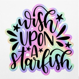 Holographic Decal Stickers of Wish Upon A Starfish Premium Waterproof Vinyl Decal Stickers for Laptop Phone Accessory Helmet Car Window Mug Tuber Cup Door Wall Decoration ANDVER3c1964bHO