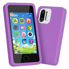 3.97" Touchscreen Kids Toys Smart Phone, Kids Phone with Games & Dual Camera, Toddler Toys Phone, Boys and Girls Learning Toy Phone for 3-9 Years Old (Purple)